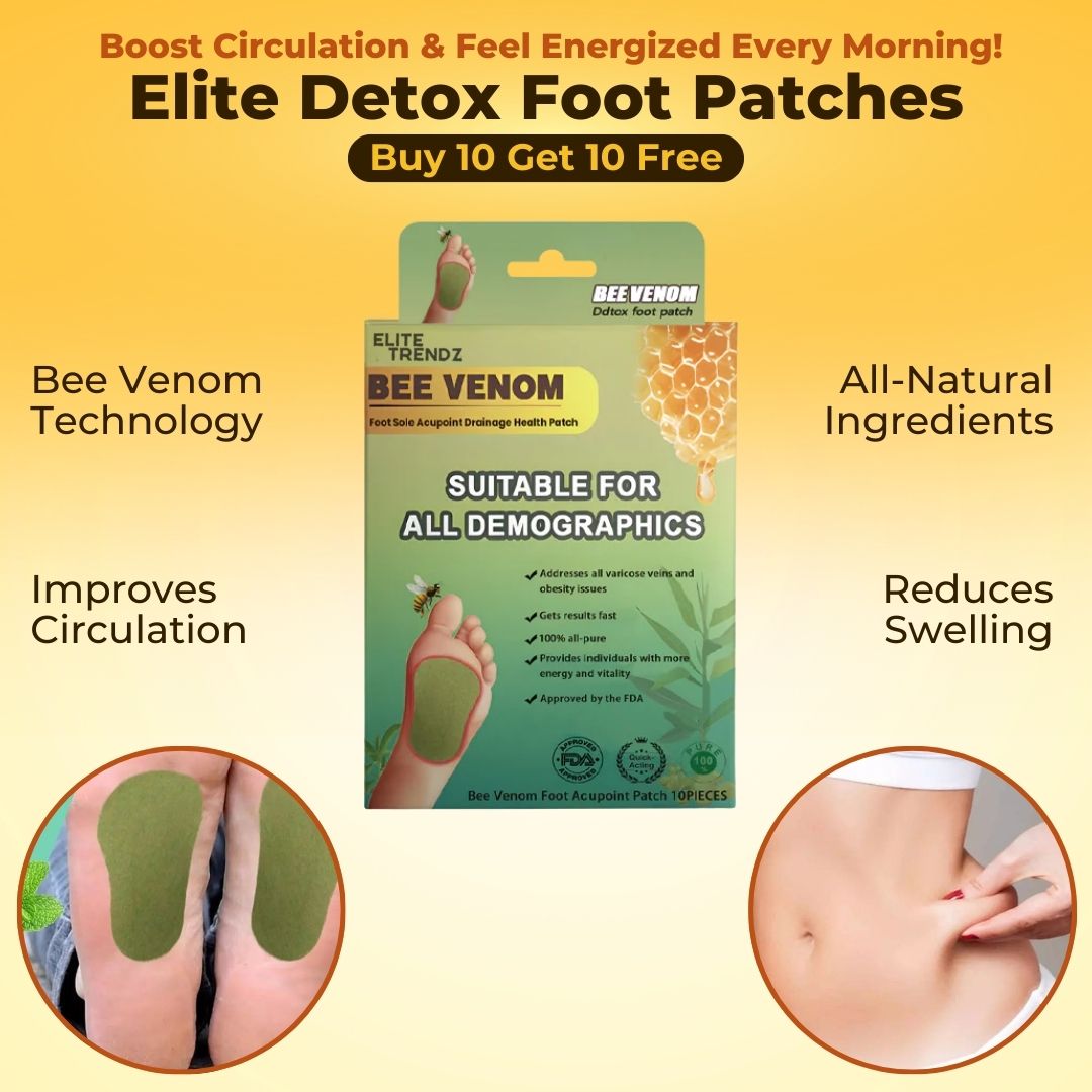 DetoxBee™ - Bee Venom Foot Patches 🐝✨ (Buy 1 Get 1 Free)🔥🔥