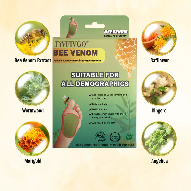 DetoxBee™ - Bee Venom Foot Patches 🐝✨ (Buy 1 Get 1 Free)🔥🔥