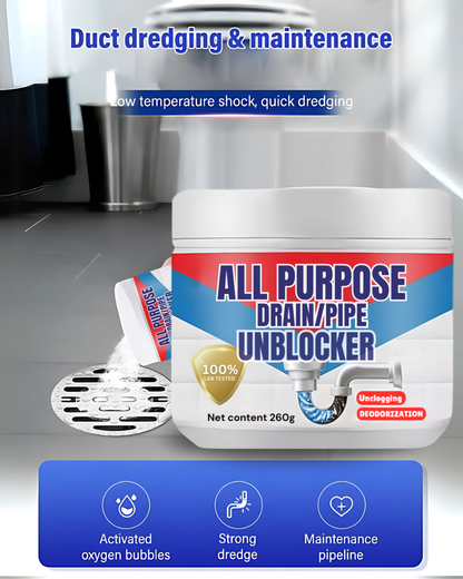 STRONG N POWERFUL PIPE/DRAIN UNBLOCKER ( BUY 1 GET 1 FREE )  -  Deep Clean, Fresh Shine