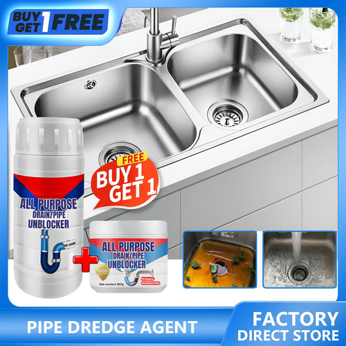 STRONG N POWERFUL PIPE/DRAIN UNBLOCKER ( BUY 1 GET 1 FREE )  -  Deep Clean, Fresh Shine