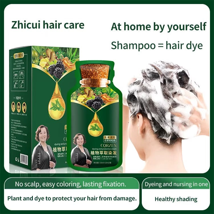 Korean Imported Bubble Plant Extract Hair Dye No Scalp Stain