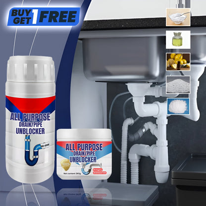 STRONG N POWERFUL PIPE/DRAIN UNBLOCKER ( BUY 1 GET 1 FREE )  -  Deep Clean, Fresh Shine