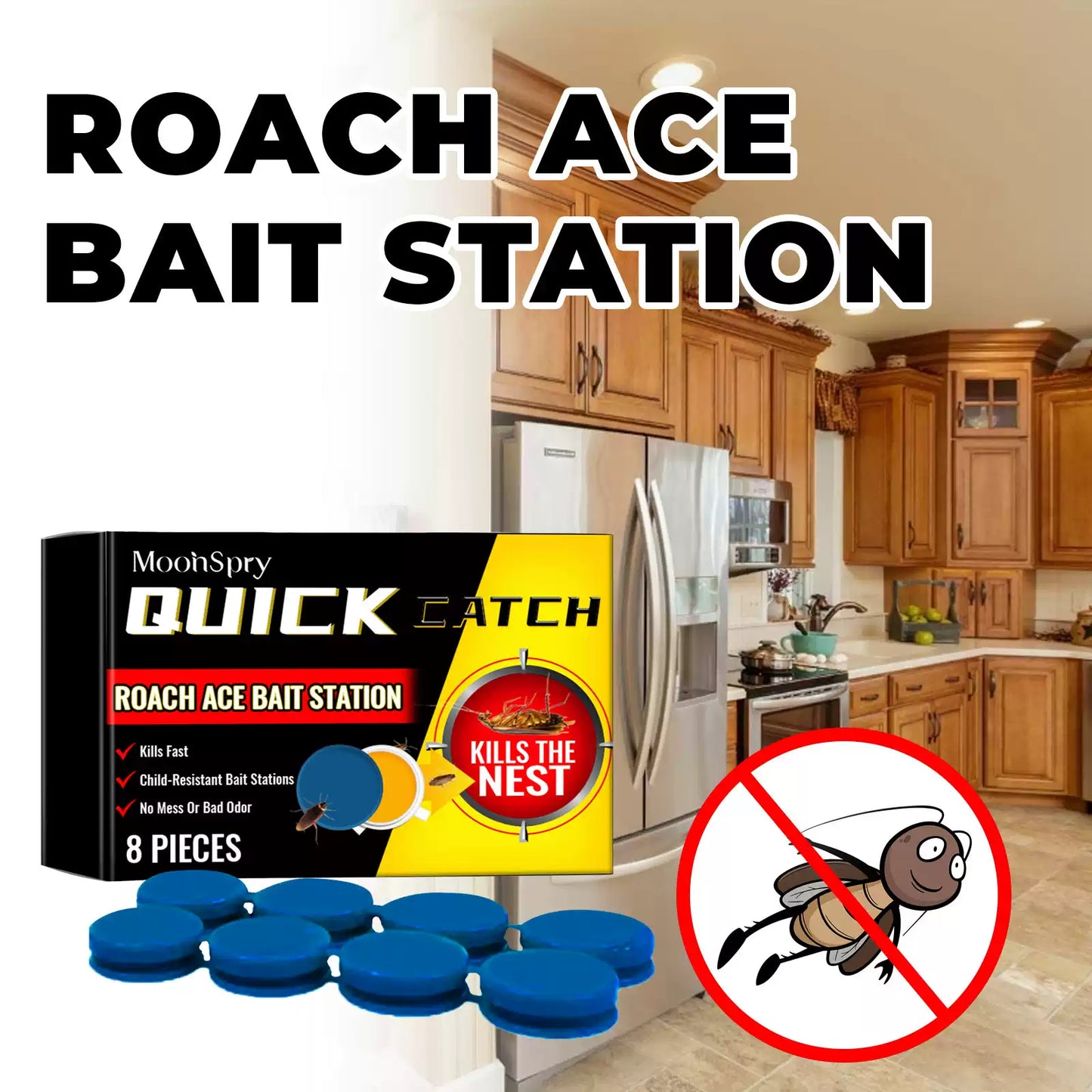 QuikCatch Roach Ace Bait Station (Buy Now - Limited Stock🔥🔥)