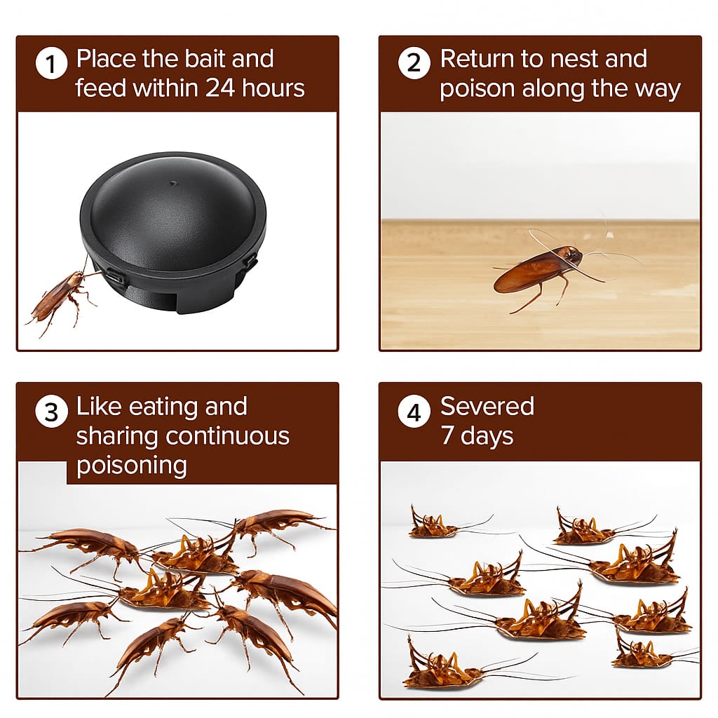 🌿100% Plant Based Japan Combat Roach Killing Bait station 12 Pcs