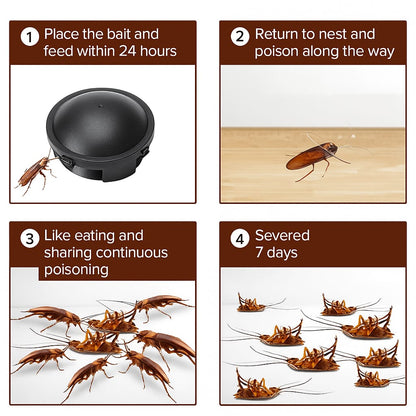 🌿100% Plant Based Japan Combat Roach Killing Bait station 12 Pcs