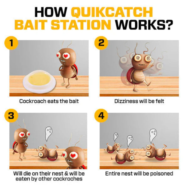 QuikCatch Roach Ace Bait Station (Buy Now - Limited Stock🔥🔥)